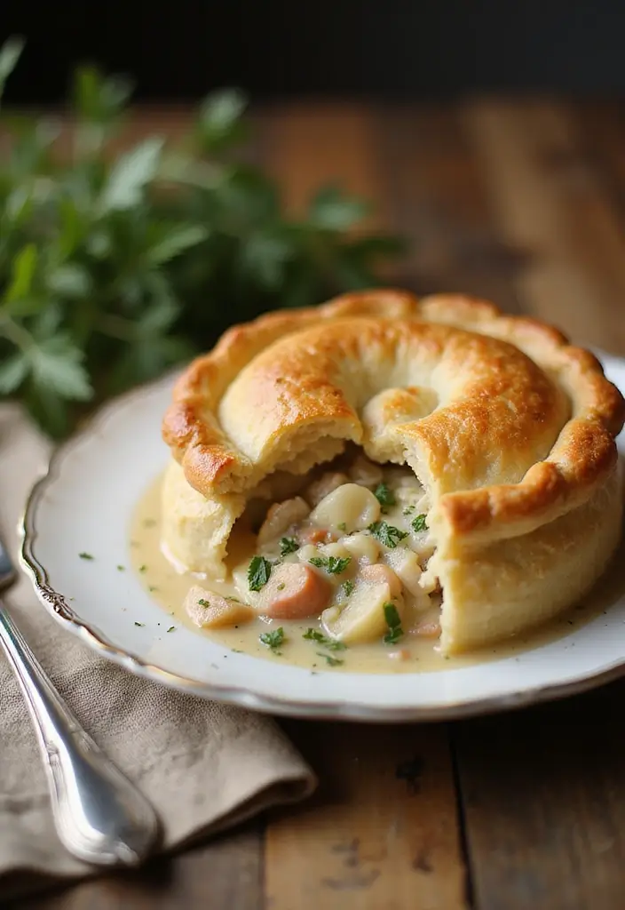 25 Chicken Pot Pie Healthy Recipes That Feel Light & Cozy - 17. Chicken Pot Pie with Creamy White Sauce