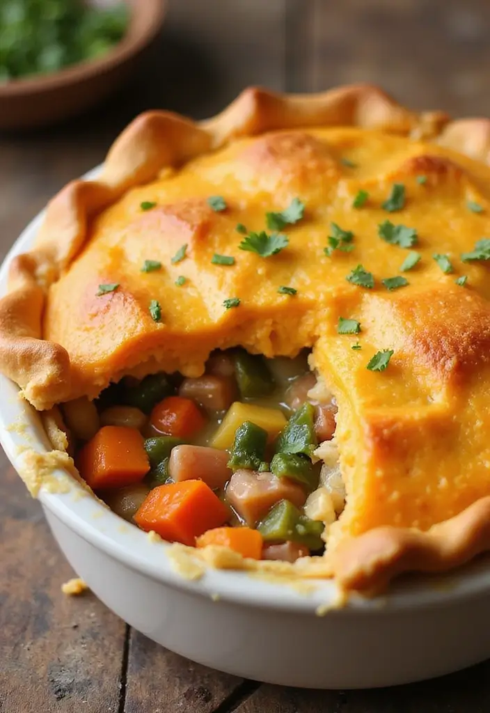 25 Chicken Pot Pie Healthy Recipes That Feel Light & Cozy - 7. Sweet Potato Chicken Pot Pie