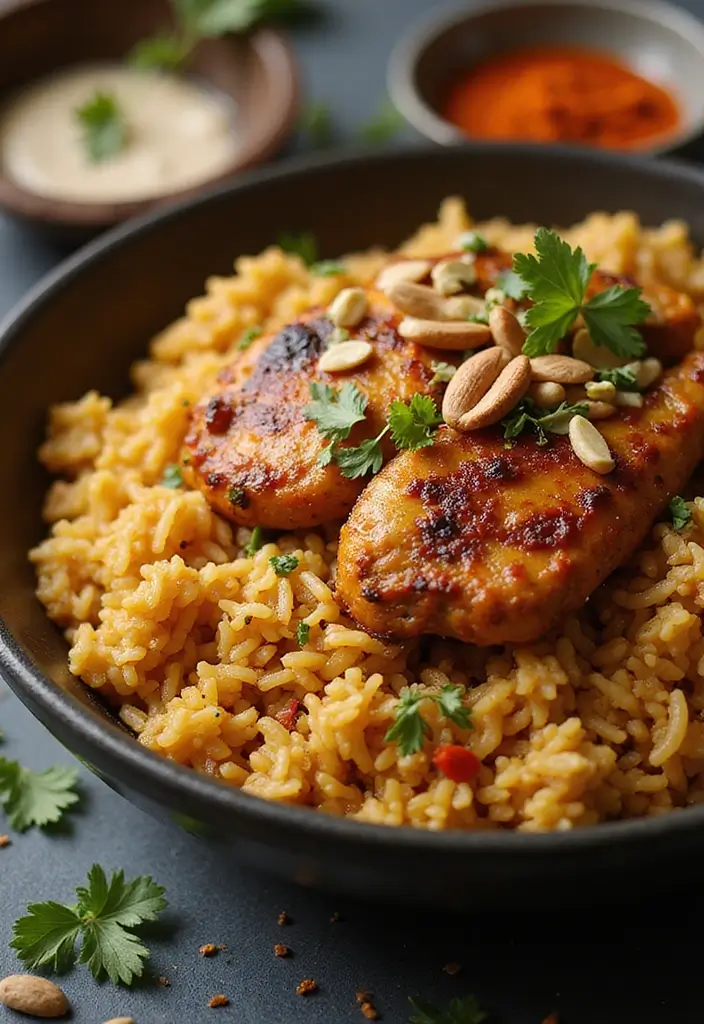 27 Cajun Chicken and Rice Recipes That Bring Southern Heat 17 27 Cajun Chicken and Rice Recipes That Bring Southern Heat - 16. Cajun Chicken and Rice Biryani