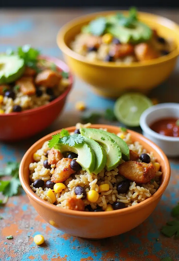 27 Cajun Chicken and Rice Recipes That Bring Southern Heat 7 27 Cajun Chicken and Rice Recipes That Bring Southern Heat - 6. Cajun Chicken and Rice Burrito Bowls