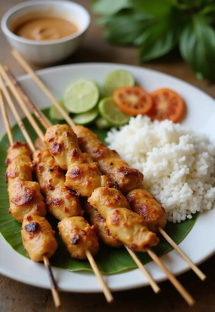 27 Chicken Rice and Veggies Recipes That Are Balanced & Healthy 21 27 Chicken Rice and Veggies Recipes That Are Balanced & Healthy - 20. Chicken Satay with Coconut Rice