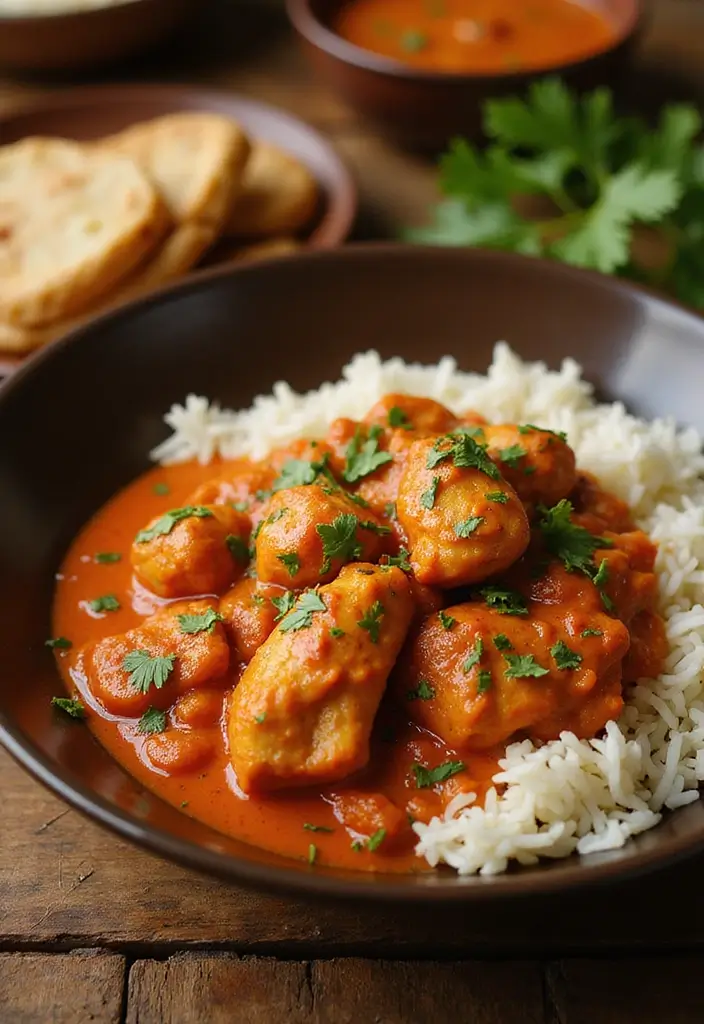 27 Chicken Rice and Veggies Recipes That Are Balanced & Healthy 25 27 Chicken Rice and Veggies Recipes That Are Balanced & Healthy - 24. Indian Butter Chicken with Basmati Rice