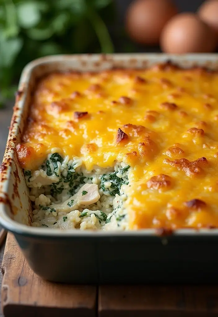 27 Chicken Rice and Veggies Recipes That Are Balanced & Healthy 7 27 Chicken Rice and Veggies Recipes That Are Balanced & Healthy - 6. Creamy Chicken and Spinach Rice Casserole
