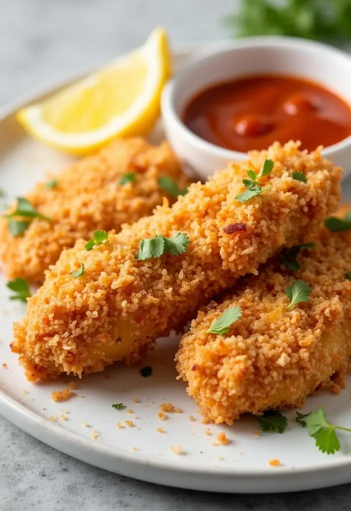 27 Chicken Tender Recipes Baked That Are Crispy Without Oil - 10. Coconut Crusted Chicken Tenders