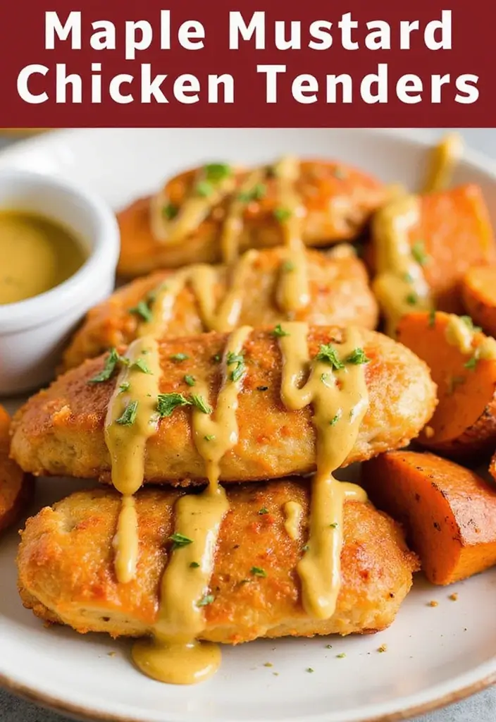 27 Chicken Tender Recipes Baked That Are Crispy Without Oil - 12. Maple Mustard Chicken Tenders