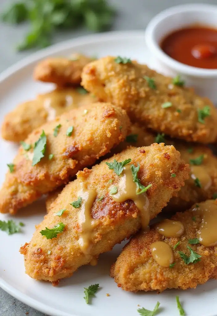 27 Chicken Tender Recipes Baked That Are Crispy Without Oil - 14. Garlic Parmesan Chicken Tenders