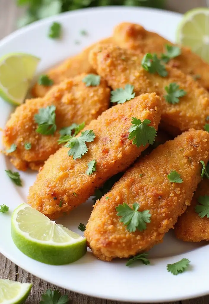27 Chicken Tender Recipes Baked That Are Crispy Without Oil - 18. Cilantro Lime Chicken Tenders