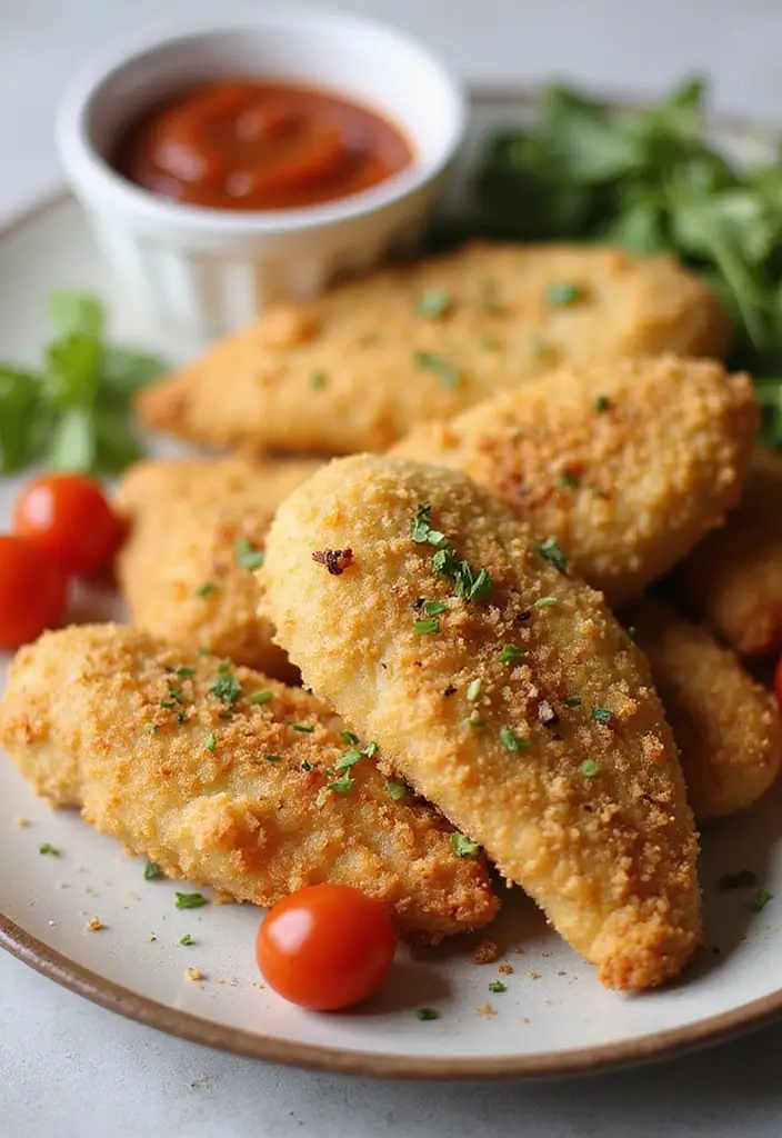 27 Chicken Tender Recipes Baked That Are Crispy Without Oil - 2. Parmesan Herb Chicken Tenders