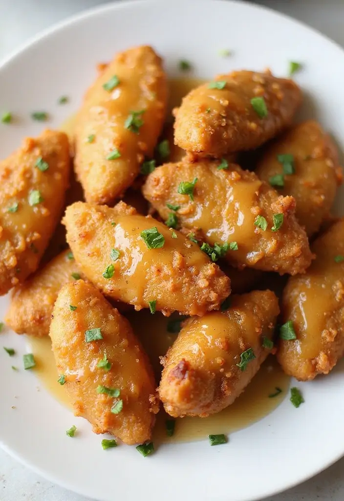 27 Chicken Tender Recipes Baked That Are Crispy Without Oil - 20. Honey Garlic Chicken Tenders