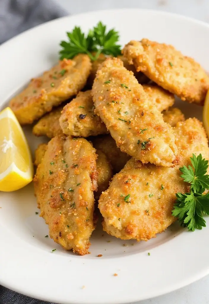 27 Chicken Tender Recipes Baked That Are Crispy Without Oil - 4. Lemon Garlic Chicken Tenders