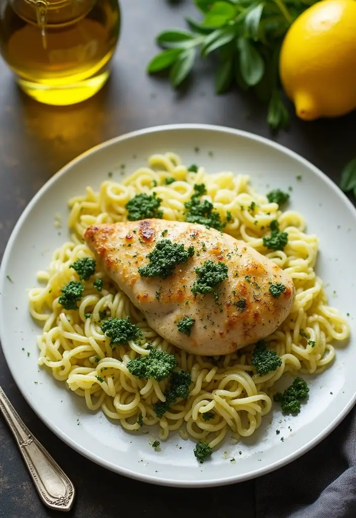 27 Creamy Lemon Chicken Orzo Recipes That Taste Bright & Elegant 96 27 Creamy Lemon Chicken Orzo Recipes That Taste Bright & Elegant - 15. Creamy Lemon Chicken Orzo with Pesto