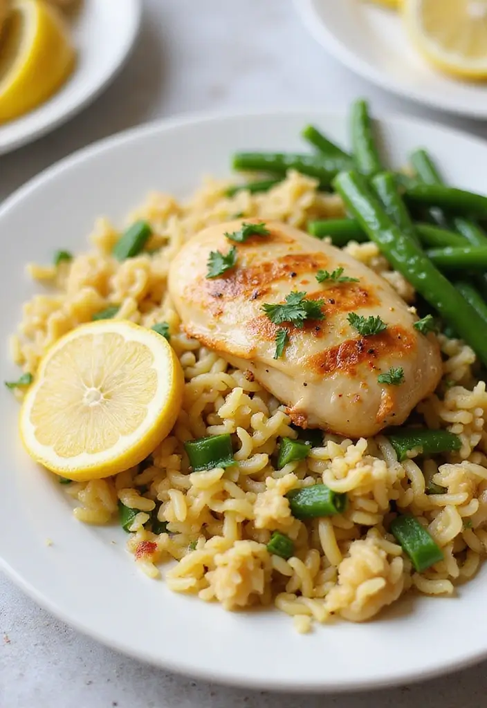 27 Creamy Lemon Chicken Orzo Recipes That Taste Bright & Elegant 129 27 Creamy Lemon Chicken Orzo Recipes That Taste Bright & Elegant - 20. Lemon Chicken Orzo with Green Beans