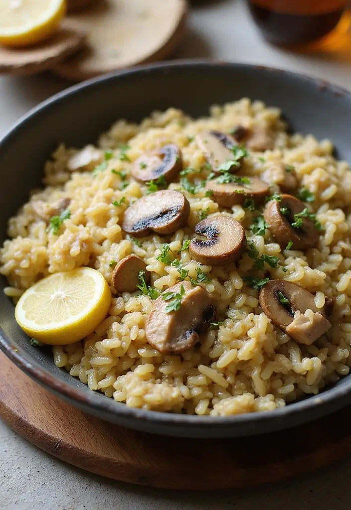 27 Creamy Lemon Chicken Orzo Recipes That Taste Bright & Elegant 49 27 Creamy Lemon Chicken Orzo Recipes That Taste Bright & Elegant - 8. Creamy Lemon Orzo with Mushrooms and Chicken