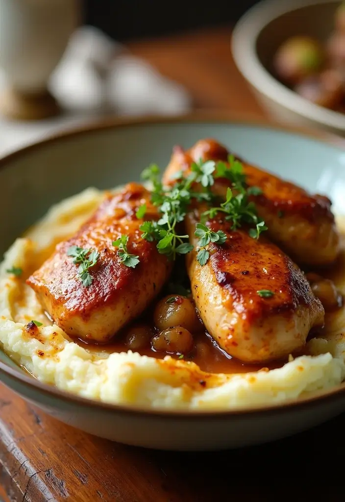 27 French Onion Chicken Thighs Recipes That Are Melty & Delicious - 16. French Onion Chicken Thighs with Gravy