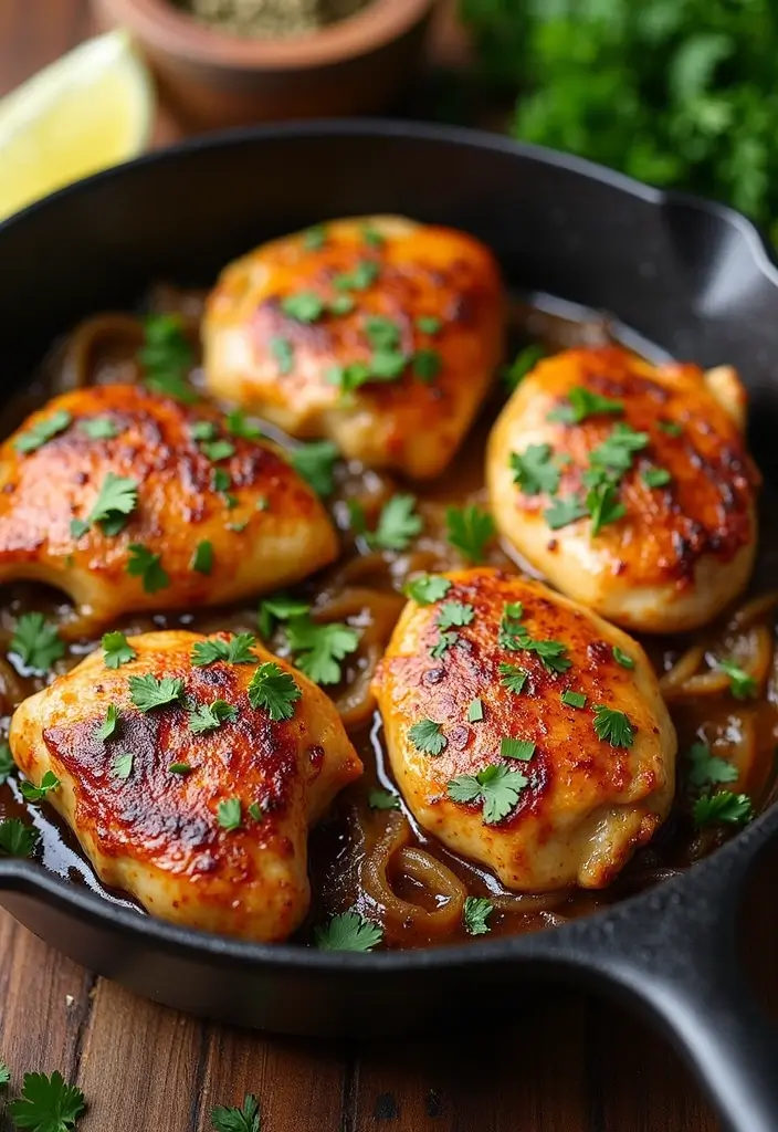 27 French Onion Chicken Thighs Recipes That Are Melty & Delicious - 2. One-Pan French Onion Chicken Thighs