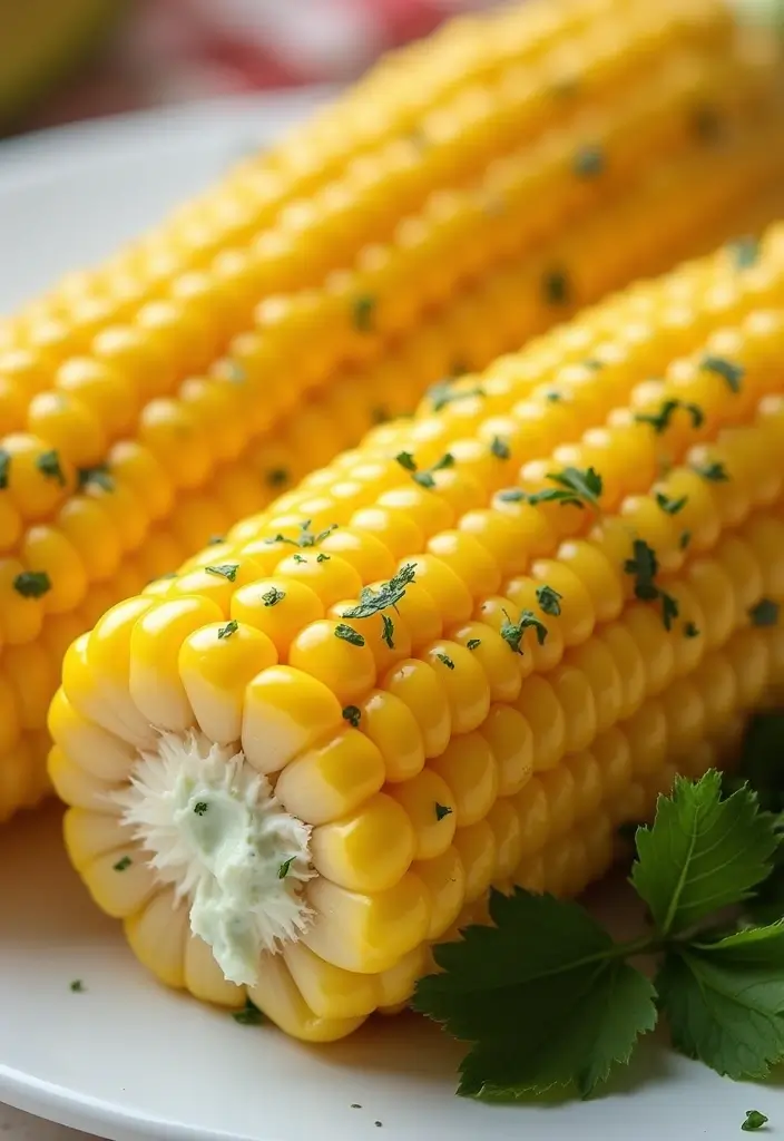 27 Honey Garlic Chicken Side Dishes That Complete the Meal - 13. Corn on the Cob with Herb Butter