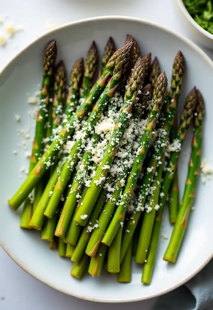 27 Honey Garlic Chicken Side Dishes That Complete the Meal - 20. Roasted Asparagus with Parmesan
