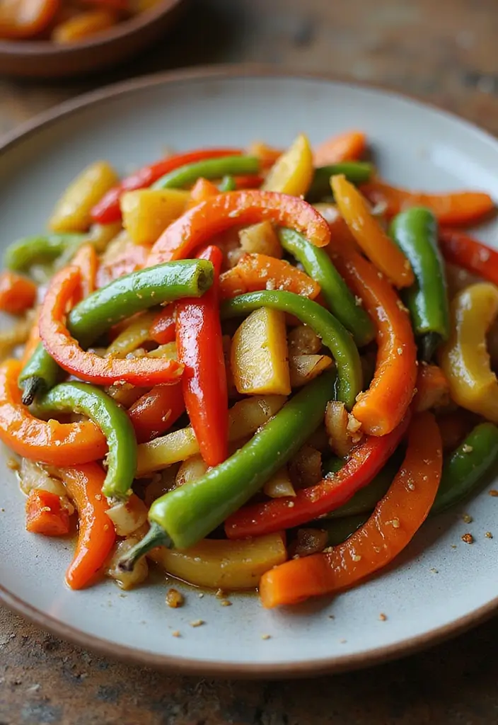 27 Honey Garlic Chicken Side Dishes That Complete the Meal - 23. Sautéed Bell Peppers and Onions