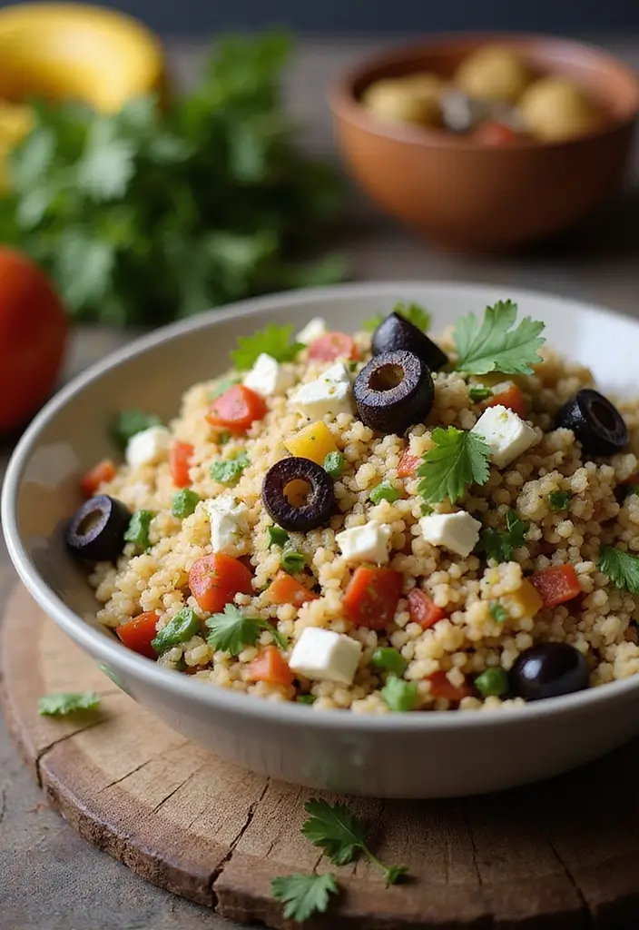 27 Honey Garlic Chicken Side Dishes That Complete the Meal - 27. Couscous Salad with Feta and Olives