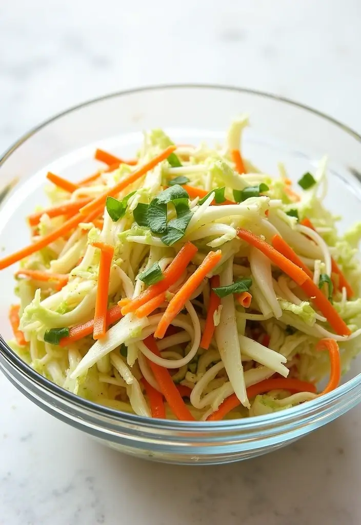 27 Honey Garlic Chicken Side Dishes That Complete the Meal - 6. Cabbage Slaw with Apple Cider Vinaigrette