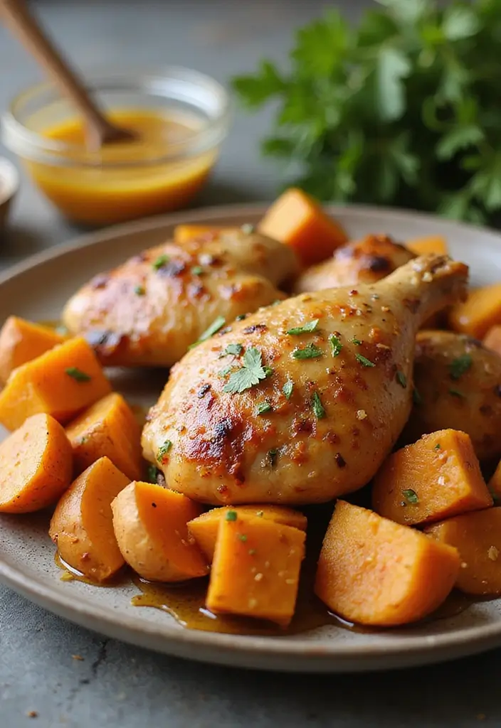 27 Honey Mustard Chicken Marinade Recipes That Lock in Flavor - 27. Honey Mustard and Sweet Potato Marinade