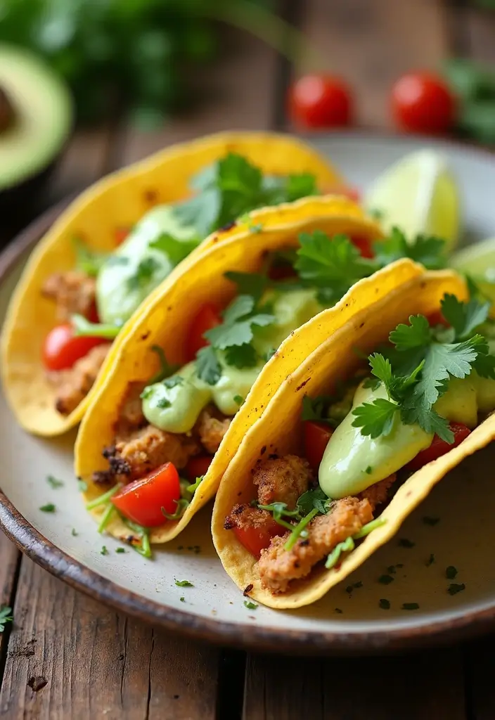 27 Leftover Shredded Chicken Recipes That Make Meal Prep Easy - 1. Chicken Tacos with Avocado Crema