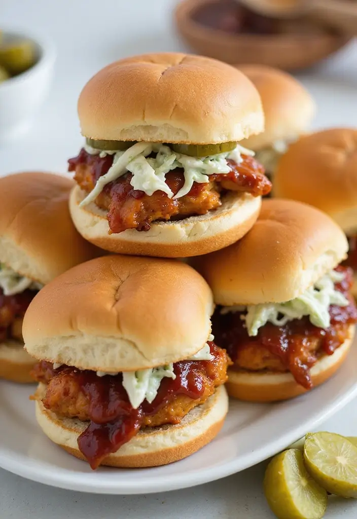 27 Leftover Shredded Chicken Recipes That Make Meal Prep Easy - 11. BBQ Chicken Sliders