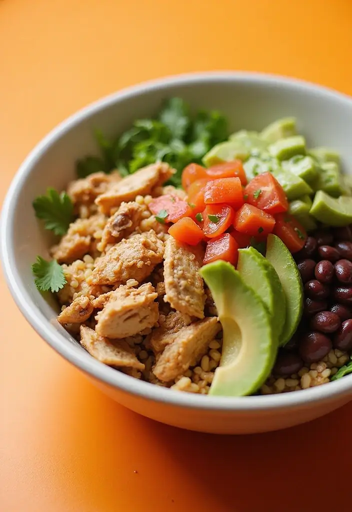 27 Leftover Shredded Chicken Recipes That Make Meal Prep Easy - 15. Shredded Chicken Burrito Bowls
