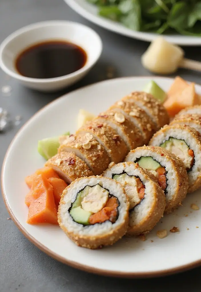 27 Leftover Shredded Chicken Recipes That Make Meal Prep Easy - 25. Chicken Sushi Rolls