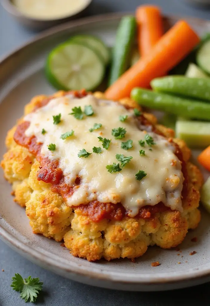 27 Oven Baked Chicken Parmesan Recipes That Are Golden & Gooey 13 27 Oven Baked Chicken Parmesan Recipes That Are Golden & Gooey - 12. Cauliflower Chicken Parmesan