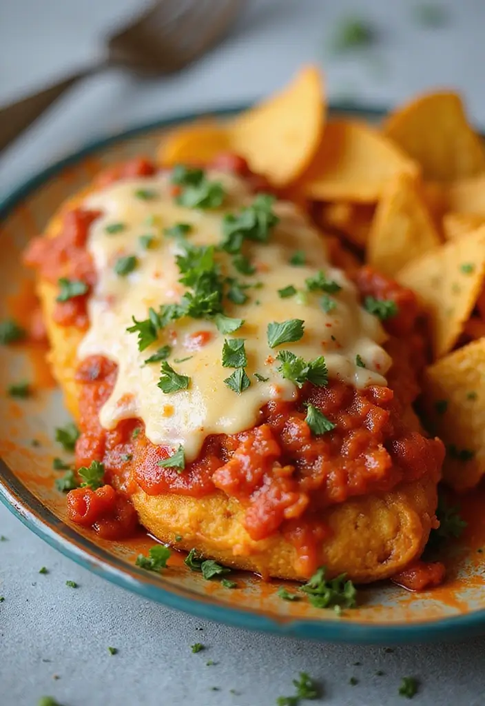 27 Oven Baked Chicken Parmesan Recipes That Are Golden & Gooey 19 27 Oven Baked Chicken Parmesan Recipes That Are Golden & Gooey - 18. Sweet Potato Chicken Parmesan