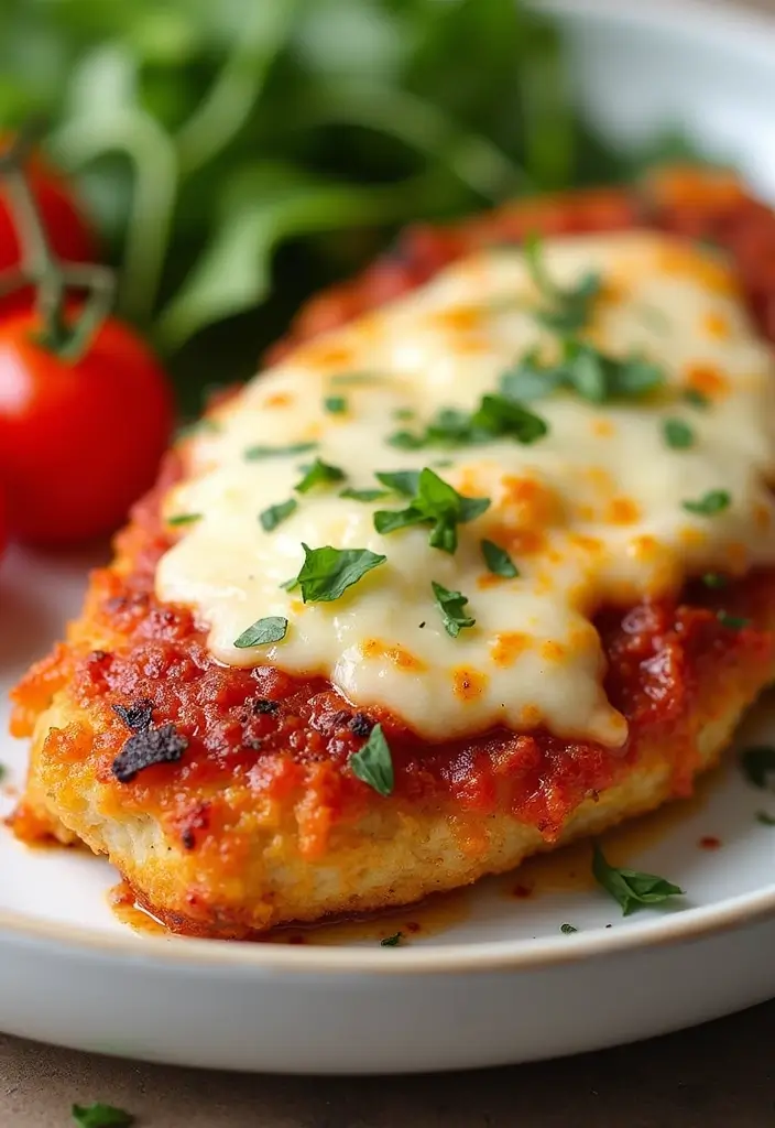27 Oven Baked Chicken Parmesan Recipes That Are Golden & Gooey 8 27 Oven Baked Chicken Parmesan Recipes That Are Golden & Gooey - 7. Air Fryer Chicken Parmesan