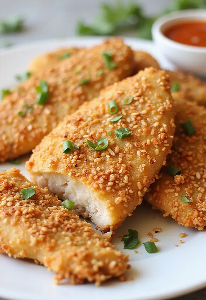 27 Pan Fried Chicken Breast Recipes That Are Crispy Outside Tender Inside - 27. Sesame Crusted Chicken Breast