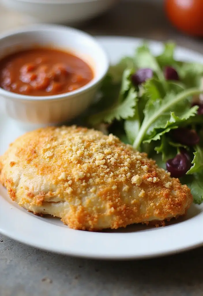 27 Pan Fried Chicken Breast Recipes That Are Crispy Outside Tender Inside - 9. Parmesan Crusted Chicken Breast