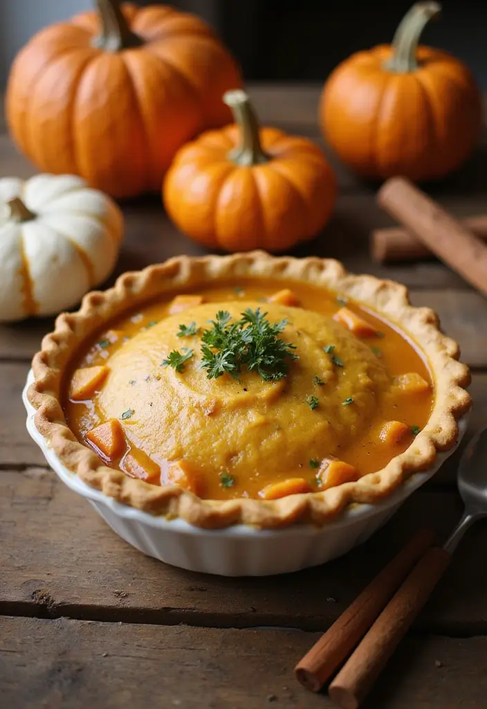 27 Rotisserie Chicken Pot Pie Recipes That Feel Home-Baked - 13. Pumpkin Rotisserie Chicken Pot Pie