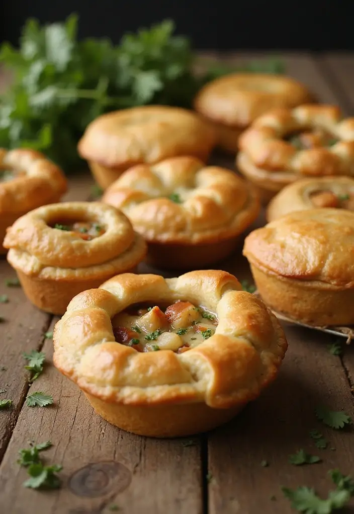 27 Rotisserie Chicken Pot Pie Recipes That Feel Home-Baked - 17. Mini Rotisserie Chicken Pot Pies