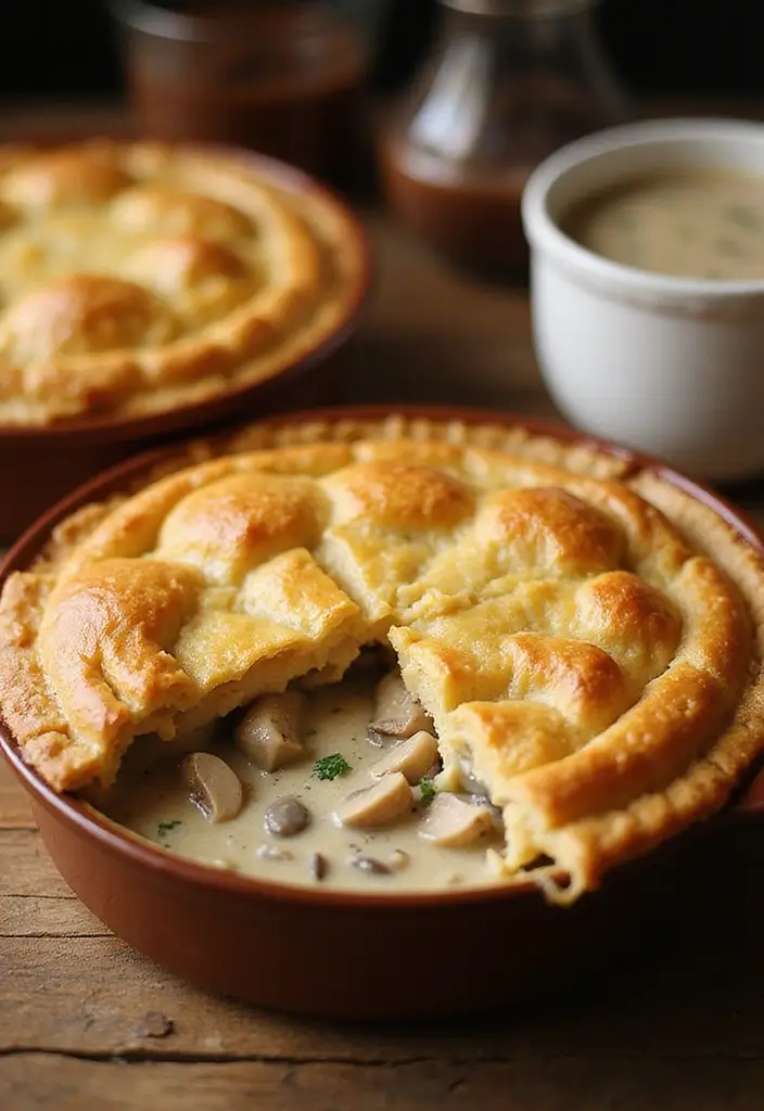 27 Rotisserie Chicken Pot Pie Recipes That Feel Home-Baked - 19. Rotisserie Chicken Pot Pie with Cream of Mushroom Soup