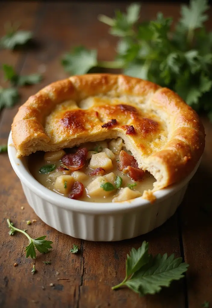 27 Rotisserie Chicken Pot Pie Recipes That Feel Home-Baked - 27. Rotisserie Chicken Pot Pie with Bacon