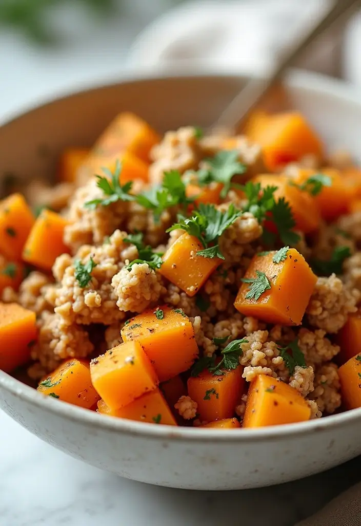 28 Asian Ground Chicken Recipes That Are Flavorful & Fast - 24. Ground Chicken and Sweet Potato Hash