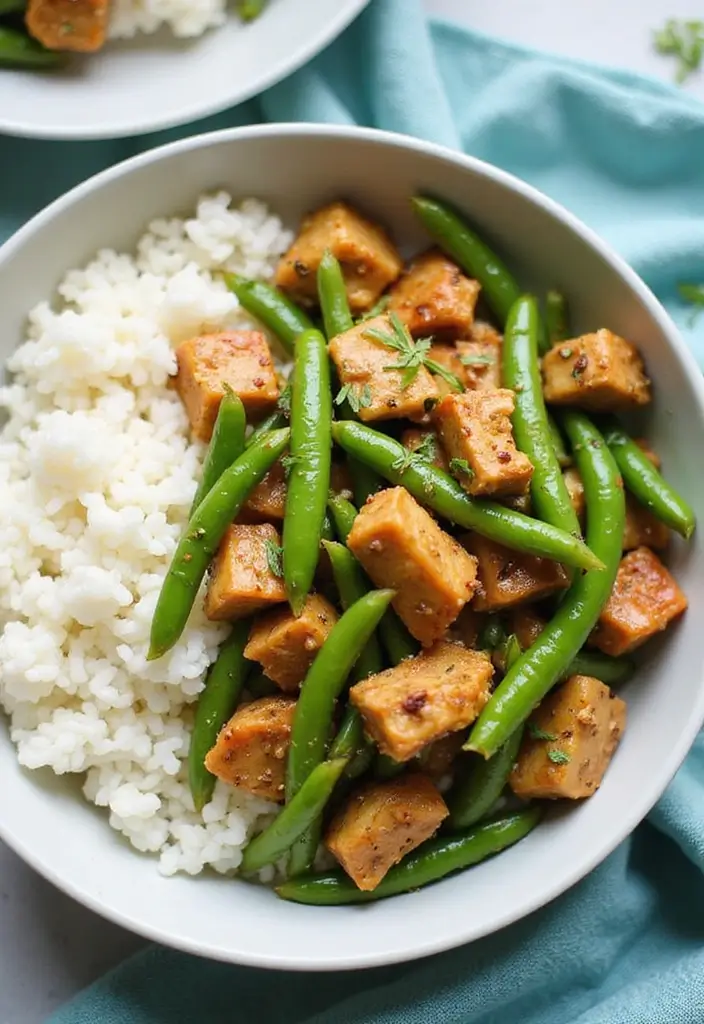 28 Asian Ground Chicken Recipes That Are Flavorful & Fast - 26. Ground Chicken and Green Bean Stir-Fry