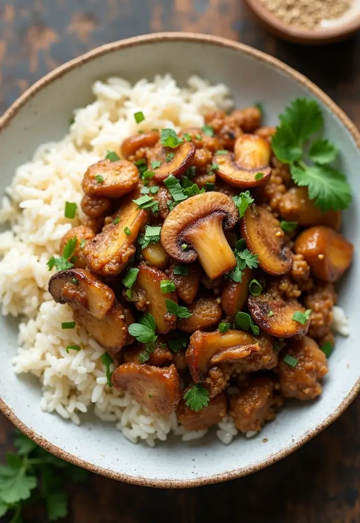 28 Asian Ground Chicken Recipes That Are Flavorful & Fast - 27. Ground Chicken and Mushroom Stir-Fry