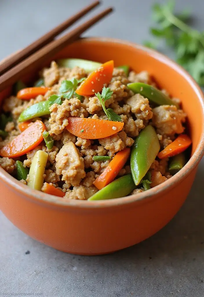 28 Asian Ground Chicken Recipes That Are Flavorful & Fast - 4. Easy Ground Chicken Stir-Fry