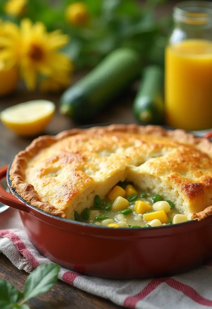 28 Chicken Pot Pie with Potatoes Recipes That Feel Hearty & Homey - 11. Chicken Pot Pie with Zucchini and Corn