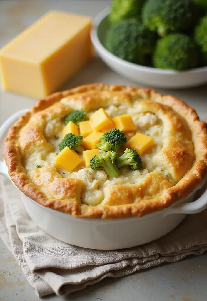 28 Chicken Pot Pie with Potatoes Recipes That Feel Hearty & Homey - 12. Chicken Pot Pie with Broccoli and Cheddar
