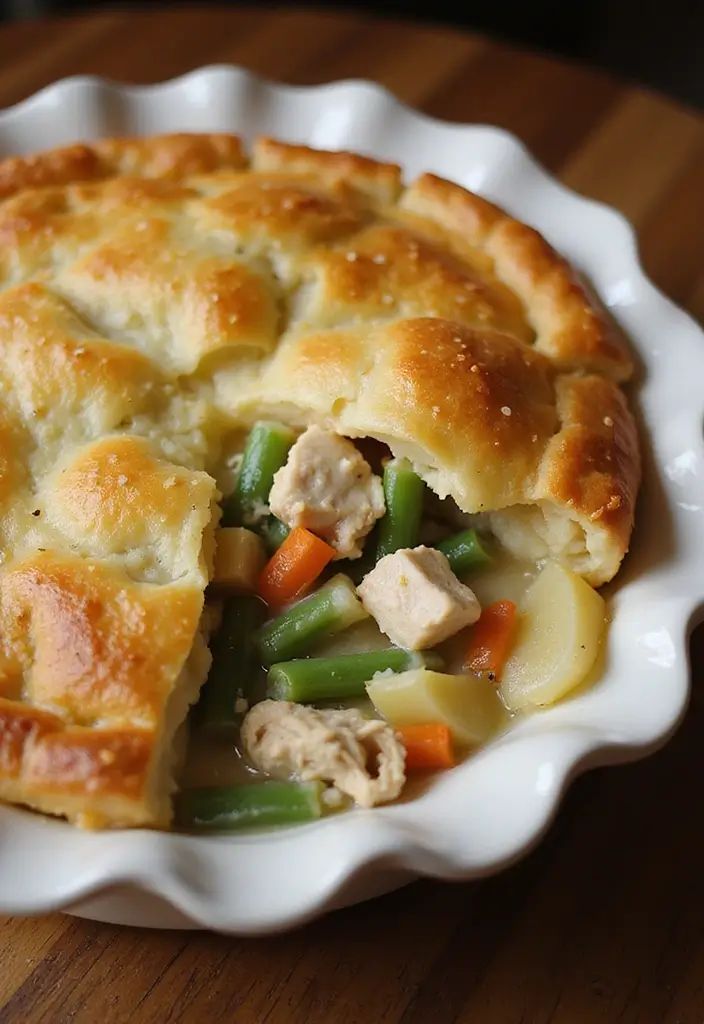 28 Chicken Pot Pie with Potatoes Recipes That Feel Hearty & Homey - 12. Chicken Pot Pie with Potatoes and Green Beans