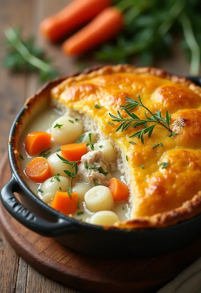 28 Chicken Pot Pie with Potatoes Recipes That Feel Hearty & Homey - 13. Chicken Pot Pie with Potatoes and Carrots