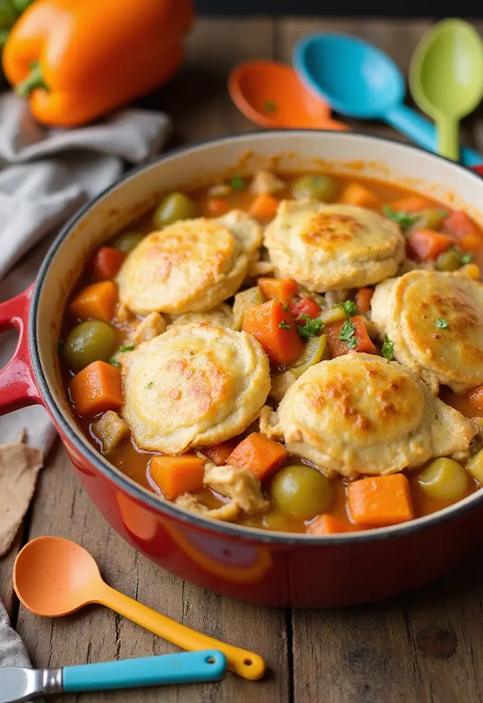 28 Chicken Pot Pie with Potatoes Recipes That Feel Hearty & Homey - 14. Chicken Pot Pie with Bell Peppers