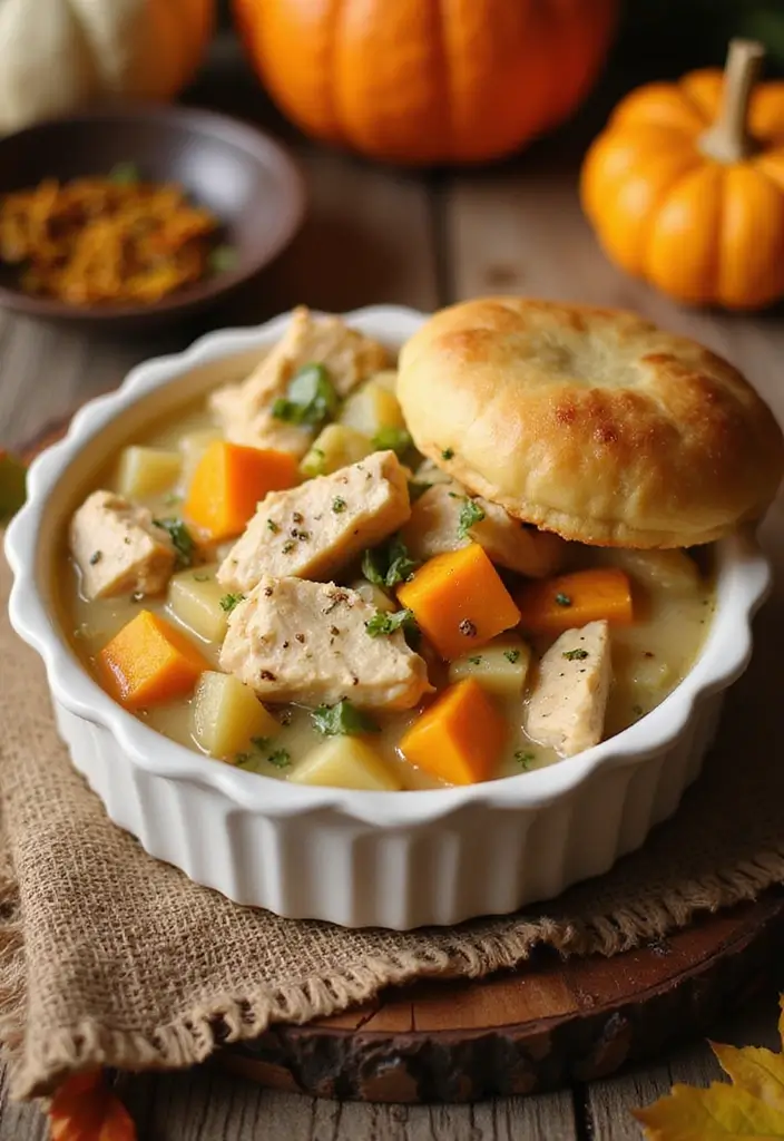 28 Chicken Pot Pie with Potatoes Recipes That Feel Hearty & Homey - 15. Chicken Pot Pie with Butternut Squash