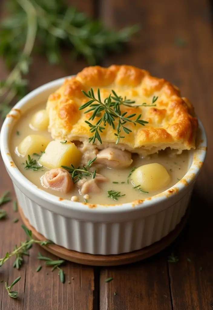 28 Chicken Pot Pie with Potatoes Recipes That Feel Hearty & Homey - 17. Herbed Chicken Pot Pie with Potatoes
