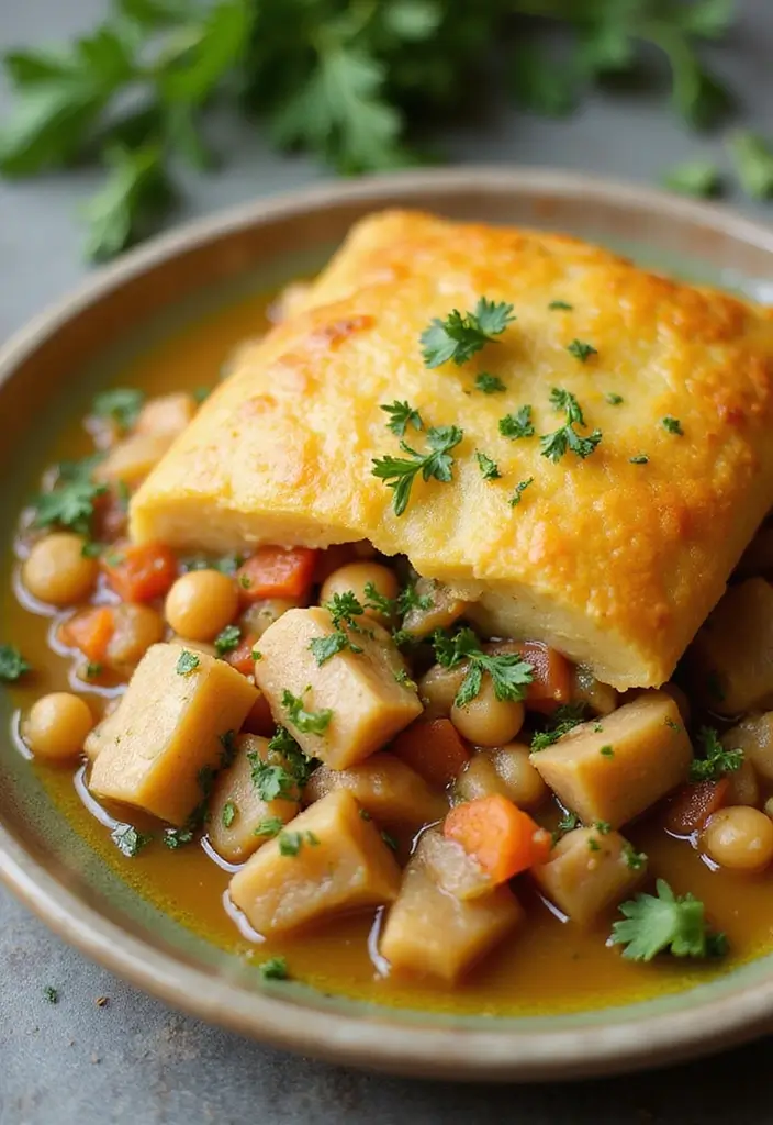 28 Chicken Pot Pie with Potatoes Recipes That Feel Hearty & Homey - 17. Vegan Chicken Pot Pie with Potatoes